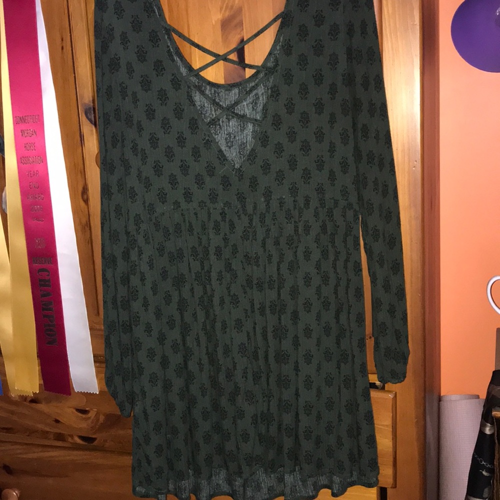 Flowy green dress